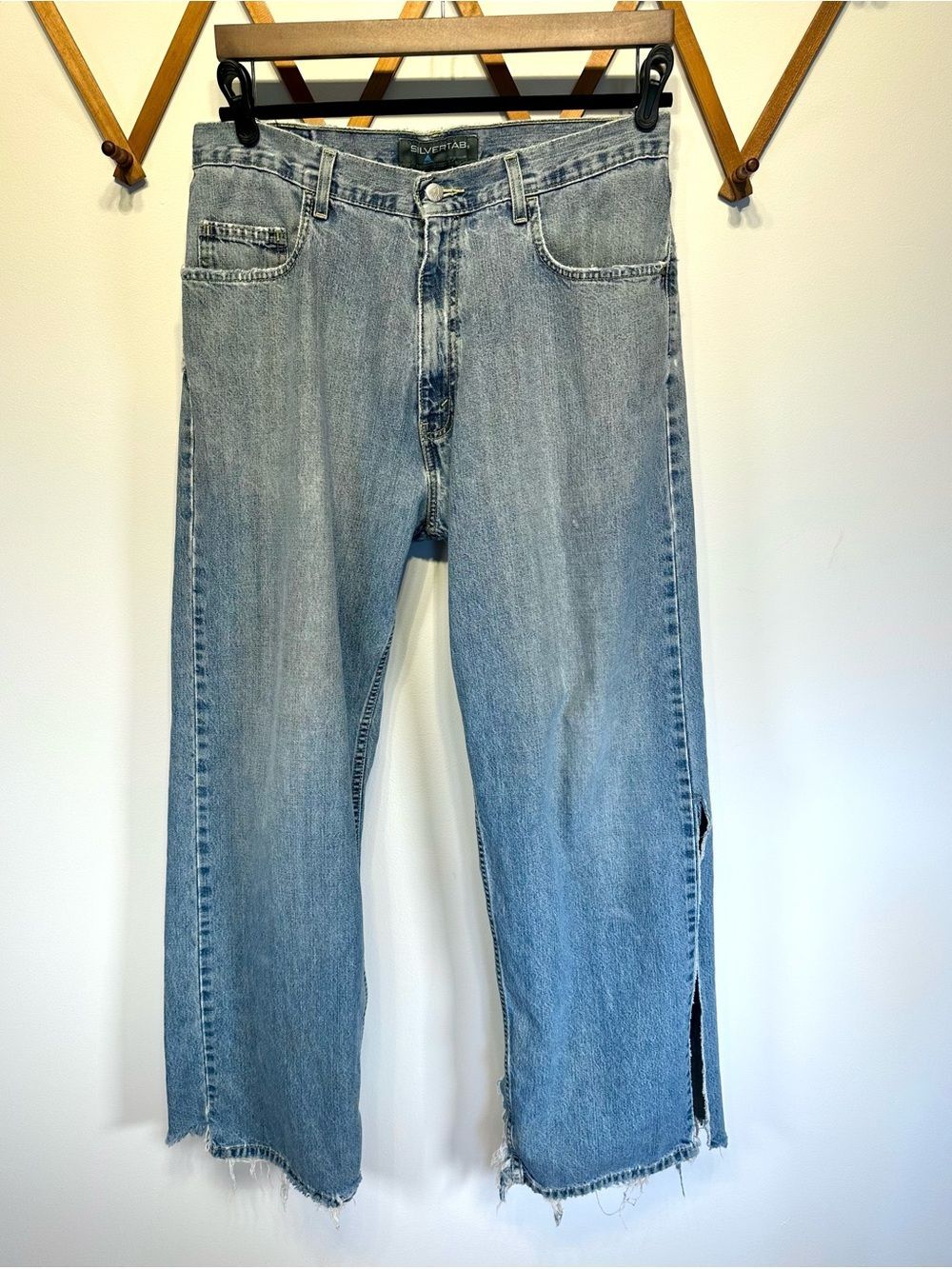 VTG 2001 Levi's SilverTab Oversized Fit Distressed Skater Jeans 34x34 Vintage